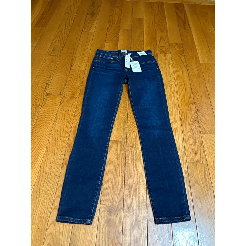 J.Crew 8 Toothpick Skinny Jeans Dark $115 Indigo Perfecting Pockets K3372 NEW